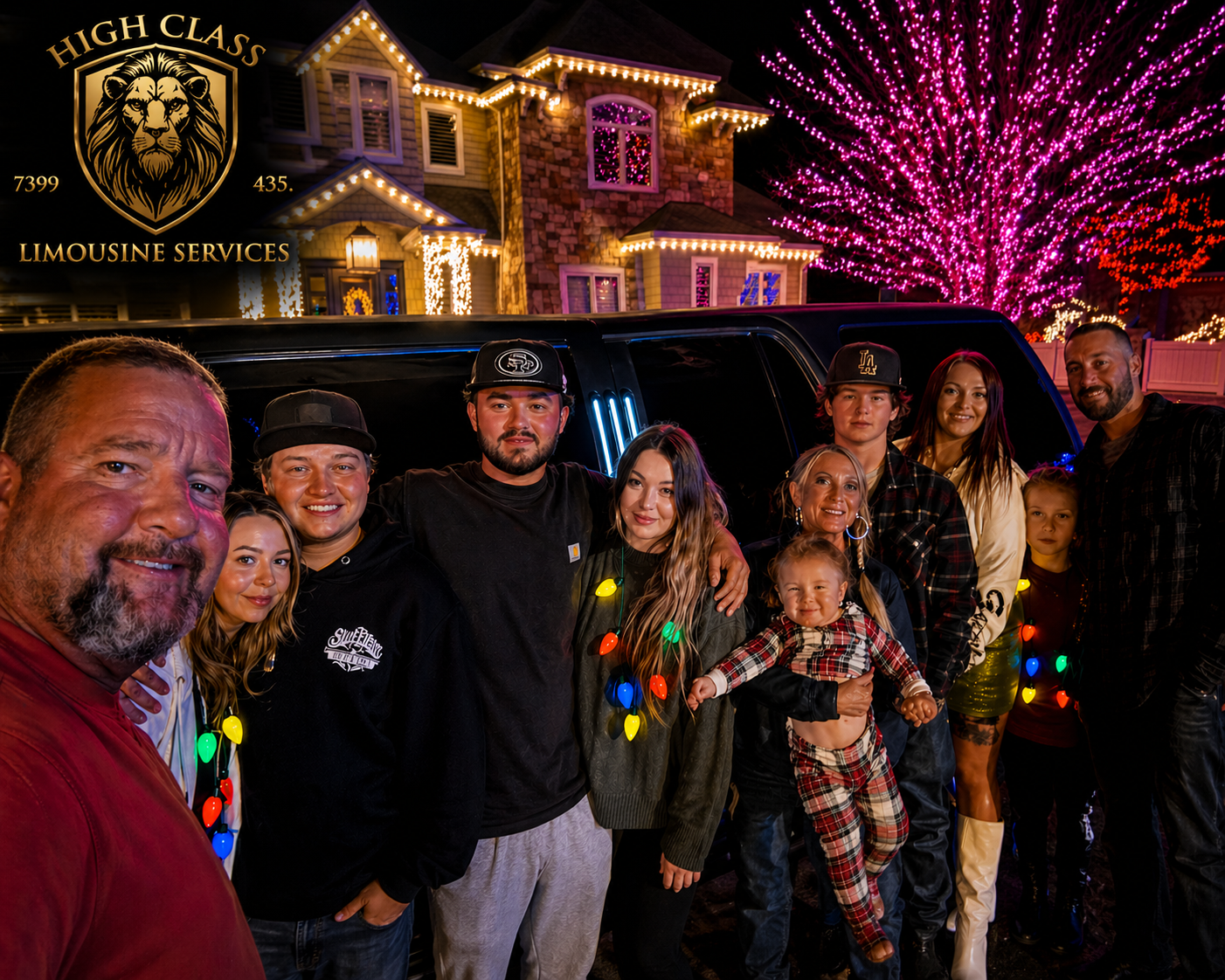 High Class Limousine Services branding